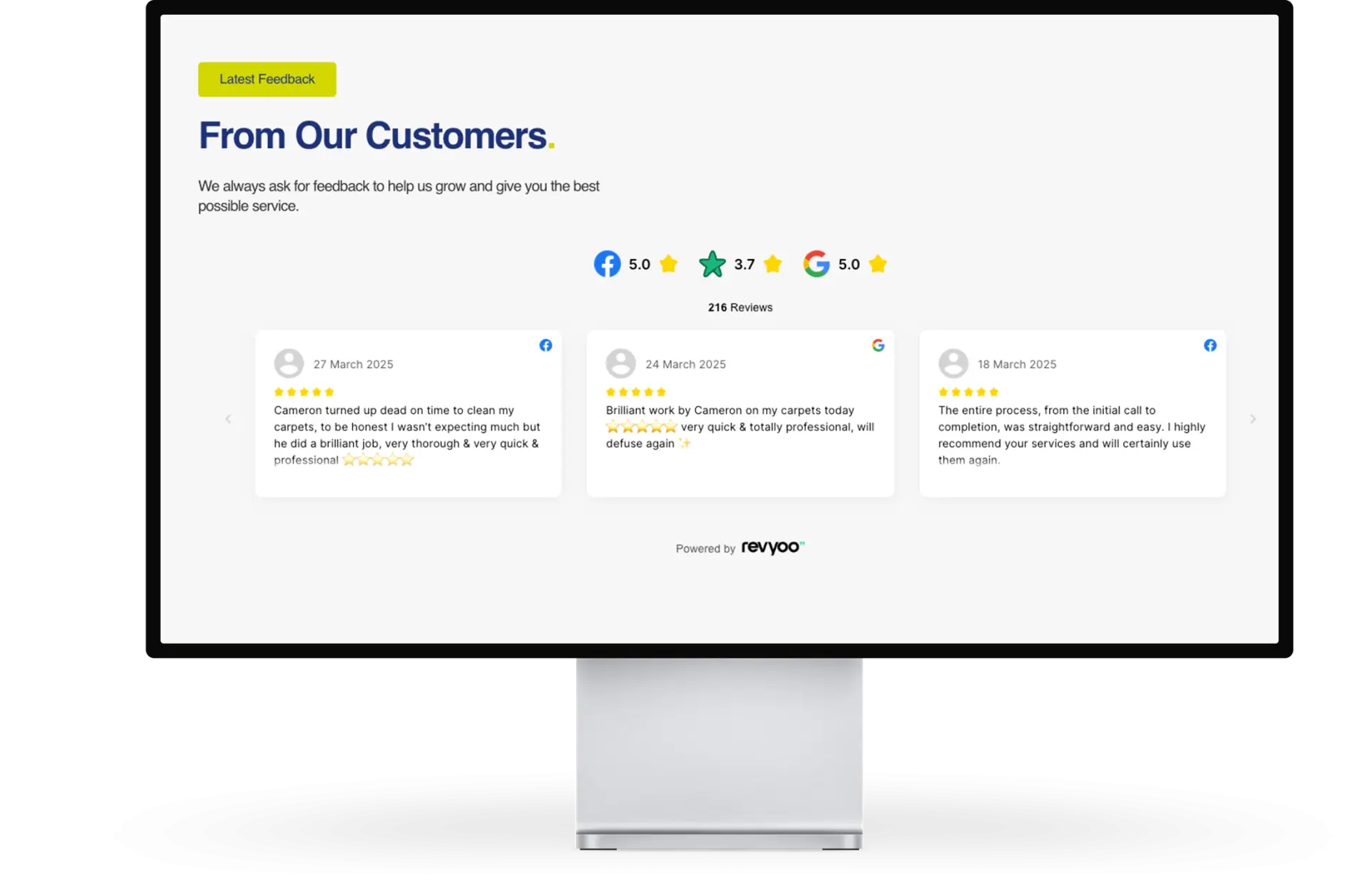 Review Website Widgets tp